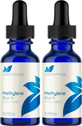 Vista 9 de Gotas de azul de metileno de grado farmacéutico – Azul de metileno puro 1% en solución de agua de ósmosis inversa para apoyo a la salud cerebral