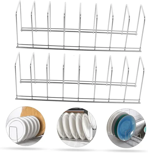 Vista 5 de Soporte para tapa de olla, soporte para tapa de olla, estante de almacenamiento compacto para encimera para cocina