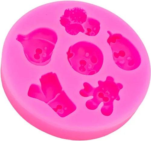 Vista 5 de Tomate Jengibre Ajo Brócoli Vegetal Frutas Tomate Molde de Silicona para DIY Dulces Postres Pasta de Goma Pudín de Cristal Cupcake Decoración