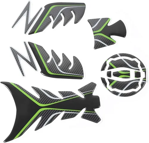 Vista 8 de Calcomanía con diseño de hueso de pescado 3D, protector compatible con cubierta de aceite de motocicleta Z900