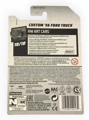 Vista 2 de Hot Wheels Camión Ford '56 personalizado, coches de arte 10/10 - Búsqueda del tesoro