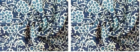 Vista 5 de Rastogi Handicrafts Tela de algodón impreso mano bloque ancho - 44 pulgadas tamaño 1 yarda (tela 23)