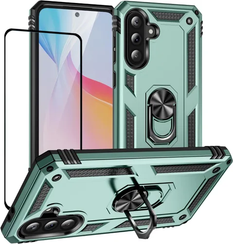 Vista 23 de Funda para Xiaomi POCO X3 NFC /X3 Pro con protector de pantalla, armadura de protección militar híbrida resistente a prueba de golpes, funda Negro