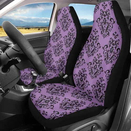 Vista 11 de Bulopur Fundas para asientos de coche negras y blancas con forma de murciélago, protector de asiento de coche universal, accesorios de coche