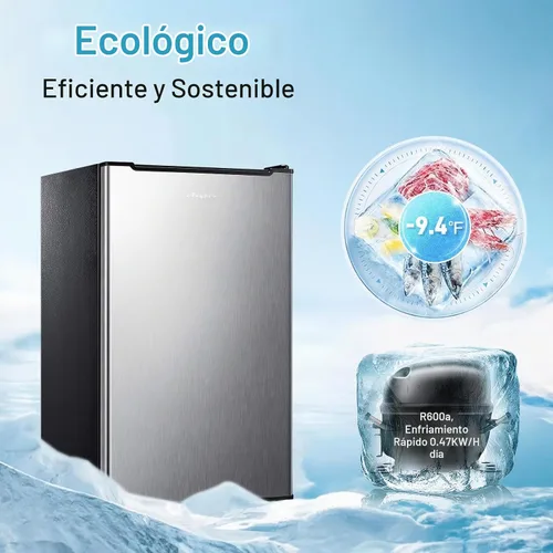 Vista 4 de Anypro Mini Congelador Vertical Compacto de 3 Pies Cúbicos con 3 Puertas de Cajón Desplegables y Termostato Ajustable, Congelador Vertical Pequeño