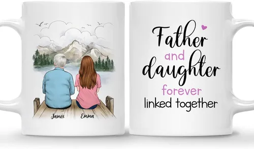 Vista 13 de Gossby Taza personalizada para padre - Regalos para padre, regalos para padre, mejores tazas de café para padre, taza personalizada para papá. Padre