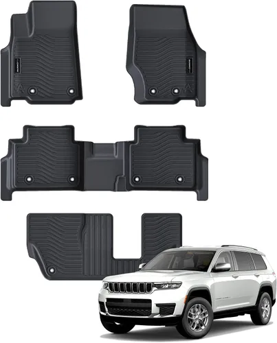 Vista 16 de Alfombrillas para Todo Clima Alfombrilla de Carga Compatibles con Jeep Grand Cherokee (WL Incluye 4xe, No WK2 o WL75) 2022-2025 Solo 5 Asientos