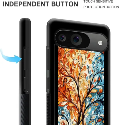 Vista 82 de Compatible con Google Pixel 4A 5G Mobile Case Creative Acrylic Panel trasero Silicona Protección Grip especialmente diseñado para Google Pixel 4A 5G