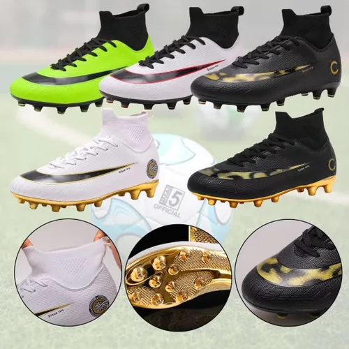 Vista 4 de Tacos de fútbol para hombre y mujer, TFFGAG, botas de fútbol de alta calidad, tenis deportivos para entrenamiento
