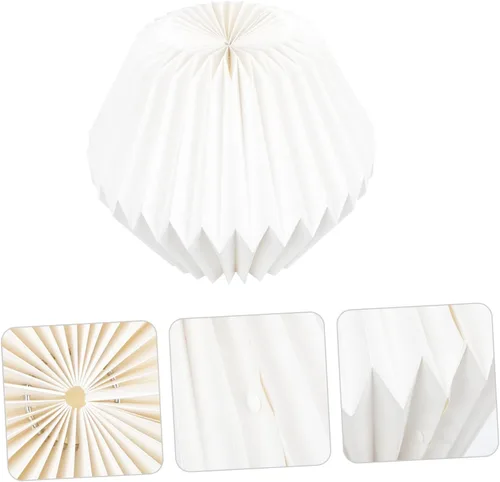 Vista 8 de NOLITOY 2 unids hecho a mano linterna de papel pantalla moderna simple cubierta de luz decorativa para decoración del hogar fácil almacenamiento