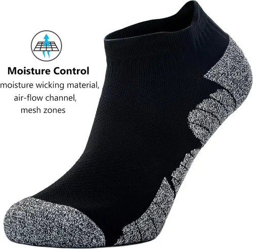 Vista 5 de CWVLC Paquete múltiple de calcetines deportivos de compresión acolchados unisex