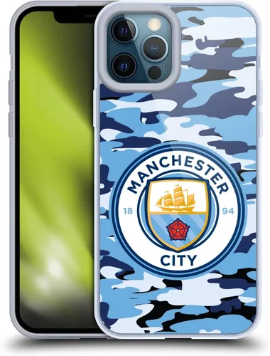 Vista 262 de Head Case Designs Funda de gel con licencia oficial del Manchester City Man City FC Blue Moon Badge Camou [protección de grado militar] compatible