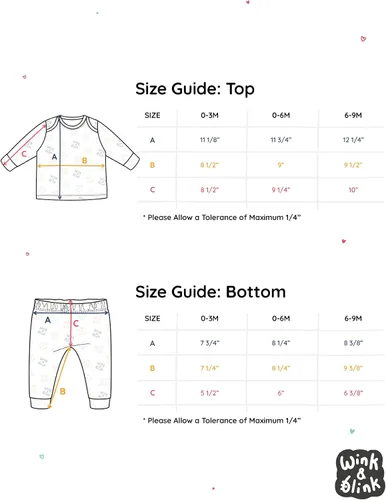 Vista 6 de WINK & BLINk Organic Baby Playwear Sets, 2-Pack Top & Bottom Set, 100% Organic Cotton Baby Clothes
