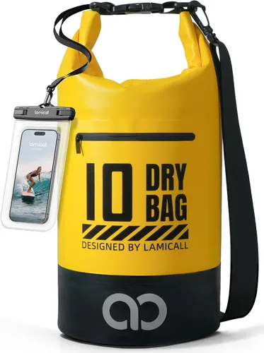 Vista 25 de Lamicall Bolso Seco Pequeño, Bolso Impermeable - [Duradero y Flotante] Bolso a Prueba de Agua de 1.32/2.64/5.28/7.92/10.56 galones con Funda