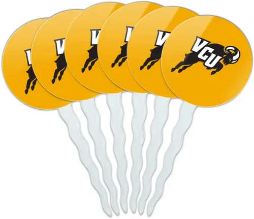 Vista 218 de Abilene Christian - Juego de 6 palillos para cupcakes con logotipo secundario