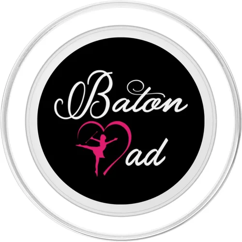 Vista 2 de Baton Dad Heart majorette dance twirling recitals PopSockets MagSafe PopGrip for iPhone