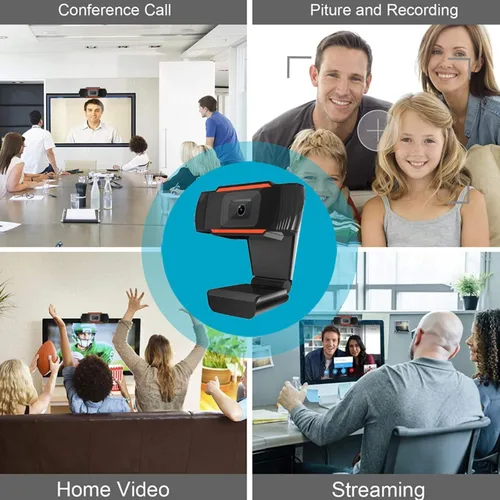 Vista 7 de Cámara web HD de 480P con micrófono, gran angular de 110°, para videoconferencias, grabación de videollamadas, cámara web de PC USB para PC, cámaras
