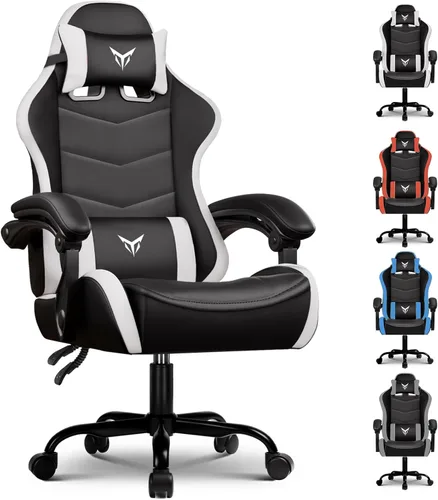 Vista 10 de GTPLAYER Silla Gaming, Sillas de Videojuegos Estilo Racing Sillas de Juegos de PC para Adultos - Respaldo Alto Acolchado Ergonómico Reclinable Silla