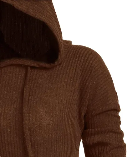 Vista 5 de Vestido de sudadera con capucha para mujer manga larga elástica capa talla grande medieval retro vintage abrigo de Halloween Blanco M