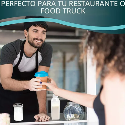 Vista 6 de Botellas vacías de plástico PET de 16 oz para jugo - Paquete de 35 recipientes reutilizables transparentes para leche desechable, a granel con tapas