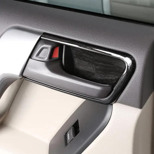 Vista 6 de Cubierta de cuenco de puerta interior de automóvil ABS 4PS para Toyot@Land Cruiser Prado FJ150 150 2014 2015 2016 2017 2018 Accesorios interiores