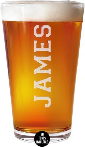Vista 21 de Vaso de cerveza grabado personalizado de 16 onzas, regalos de Navidad grabados personalizados para hombres, regalos de cumpleaños para papá, regalos
