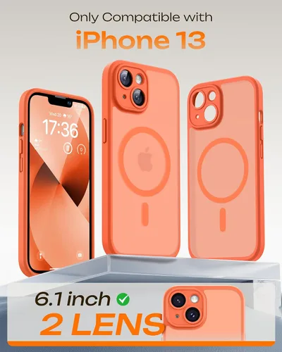 Vista 644 de TOCOL Funda magnética 3 en 1 para iPhone 15 Pro, mejorada [protección completa de cámara] con 2 protectores de pantalla, compatible con MagSafe Gris