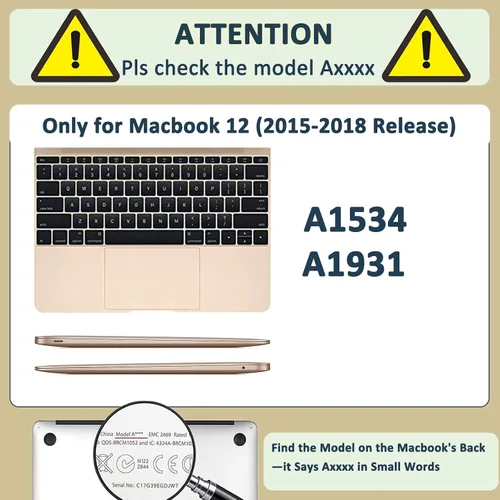Vista 32 de Carcasa para laptop MacBook Air de 11 pulgadas 2015 2014 2013 2012 2011 2010 versión modelo A1465 A1370, Air 11.6 pulgadas a presión funda rígida