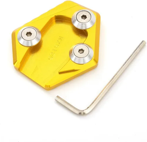 Vista 10 de Krace Soporte lateral para motocicleta, placa de ampliación de pie lateral, almohadilla de extensión para Yamaha YZF R1 2009-2016