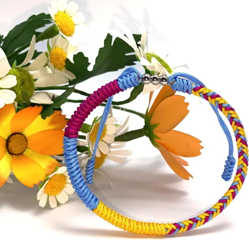 Vista 6 de LAMIBEE Pulsera de Orgullo, pulsera de polietileno, LGBTQA+ Orgullosamente Love Boho Estilo Pulsera de Muñequera, Pulsera de cuerda de surfista
