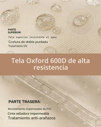 Vista 3 de loriano Juego de fundas para muebles de patio, 4 piezas de fundas impermeables para muebles de exterior, 600D de alta resistencia, juego de fundas