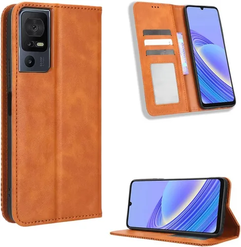 Vista 56 de Funda para BLU Bold N2, funda de piel sintética para BLU Bold N2, funda para BLU Bold N2 5G N0050UU Funda de piel sintética negra Negro