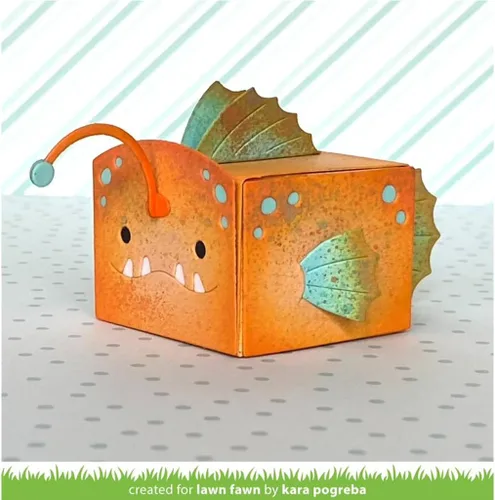 Vista 2 de Lawn Fawn LF3184 Caja de regalo pequeña Anglerfish Add-On Troqueles