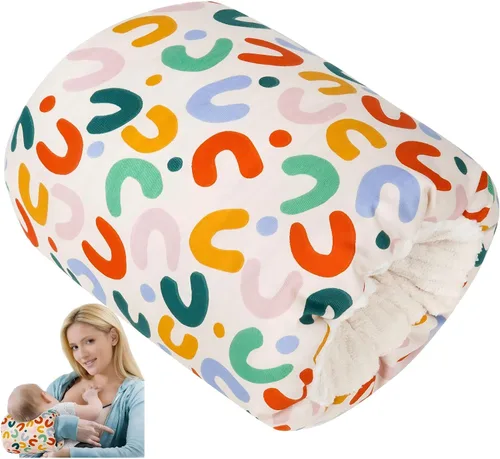 Vista 13 de Almohada de brazo de lactancia para lactancia materna y alimentación con Corrugación negra