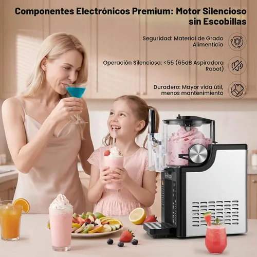 Vista 5 de 5-in-1 Slushie Machine with No Pre-Freeze Ice Cream Maker Function