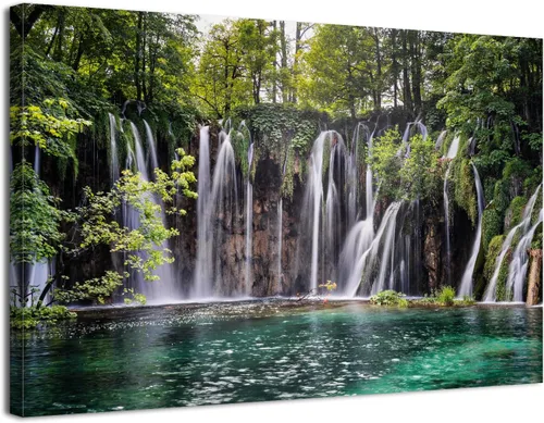 Vista 10 de Arte de pared abstracto de Buda para sala de estar, textura de mármol colorida, lienzo de Buda, decoración Zen de pared en rosa y azul, obras