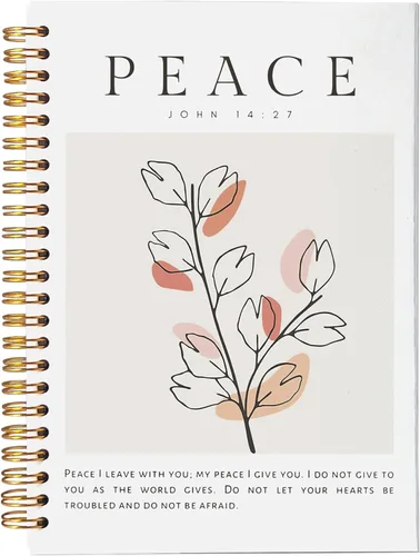 Vista 18 de VNWEK Escritura Bíblica Proverbios 3:5 Confía en el Señor con todo tu corazón Cuaderno Espiral Arcoíris Marrón Boho 14 x 21 cm, Cuaderno Espiral