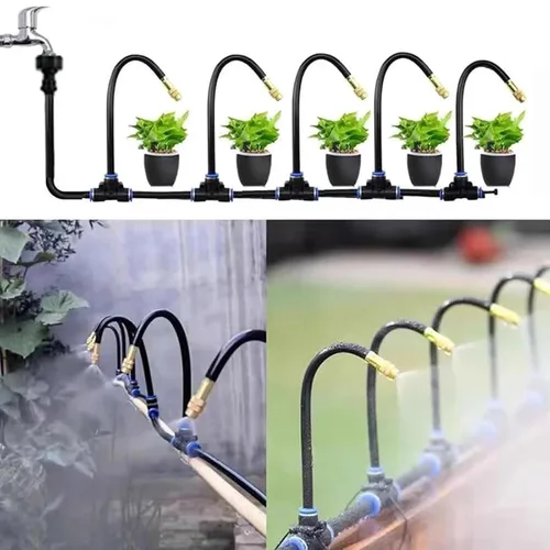 Vista 3 de New Quick Connector Drip Automatic Irrigation System with 360-degree Bending Dropper, Adjustable Atomizing Nozzle for Watering Sprinkler System for