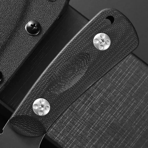Vista 5 de Cuchillo de hoja fija Eafengrow EF121 D2 con hoja de acero y mango G10 con funda Kydex para actividades al aire libre y camping