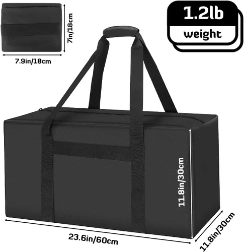 Vista 3 de INFANZIA Bolsa de viaje con cremallera de alta calidad, 24-35-45-47-50 pulgadas, paquete de 2 bolsas de equipaje para equipos deportivos