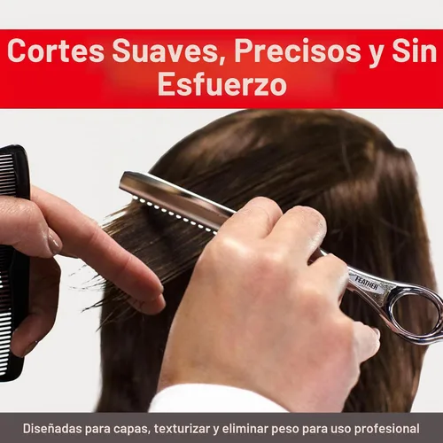 Vista 6 de Feather Cuchillas estándar para maquinilla de afeitar para peinar, paquete