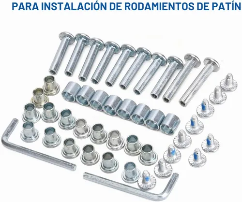 Vista 5 de TOBWOLF - Espaciador de eje de patinaje en línea, espaciador de rodamientos de rueda de aleación de aluminio, accesorios de repuesto de rodillos