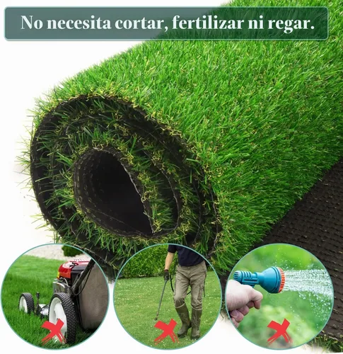 Vista 5 de Alfombra de césped artificial de 3 x 5 pies, alfombra de césped sintético FREADEM con drenaje/respaldo de goma, alfombra de césped artificial