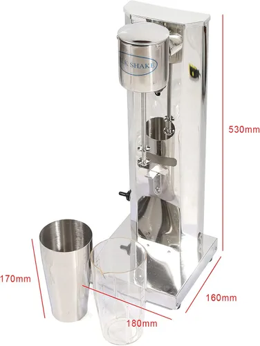 Vista 6 de Máquina comercial de batido de una sola cabeza, mezclador de bebidas de acero inoxidable, 110 V, 18000 RMP, máquina de helados, exprimidores