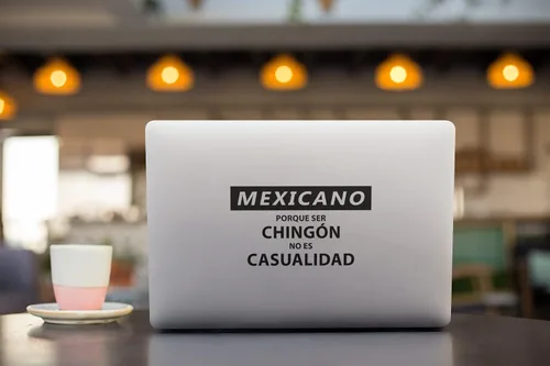 Vista 2 de Adhesivo adhesivo de México para coches Stiker para Carro, Troca Camioneta, Graciosa Mexicano Porque Ser Chingon no ES Casualidad