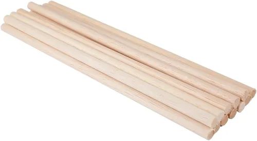 Vista 9 de Paquete de 12 varillas cuadradas de madera de 1/2 x 1/2 x 12 pulgadas, madera natural sin terminar para Cricut, hacer modelos de casa, avión, barco