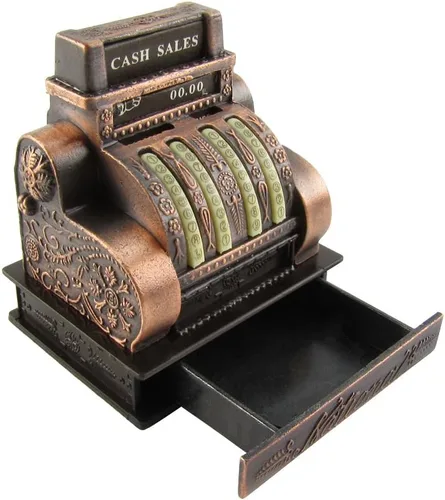 Vista 6 de TREASURE GURUS, LLC 1:6 modelo miniatura caja registradora diorama accesorio metal lápiz sacapuntas