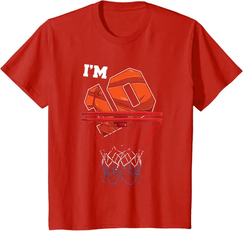 Vista 57 de Camiseta de regalo de cumpleaños con red de baloncesto de 10 años, Negro