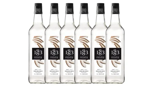 Vista 81 de 1883 Jarabe de Amaretto para bebidas, fabricado en Francia, botella de plástico de 1 litro