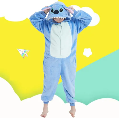 Vista 3 de Soptrise Christmas Halloween Unisex Onesie Pajamas Adults Cartoon Animal Cosplay Costume Jumpsuit Sleepwear